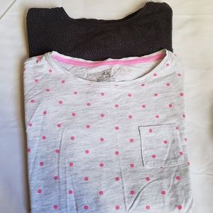 2 H&M 3/4 sleeves size 7-8